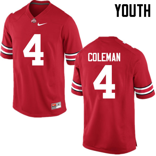 Youth Ohio State Buckeyes #4 Kurt Coleman College Football Jerseys Game-Red